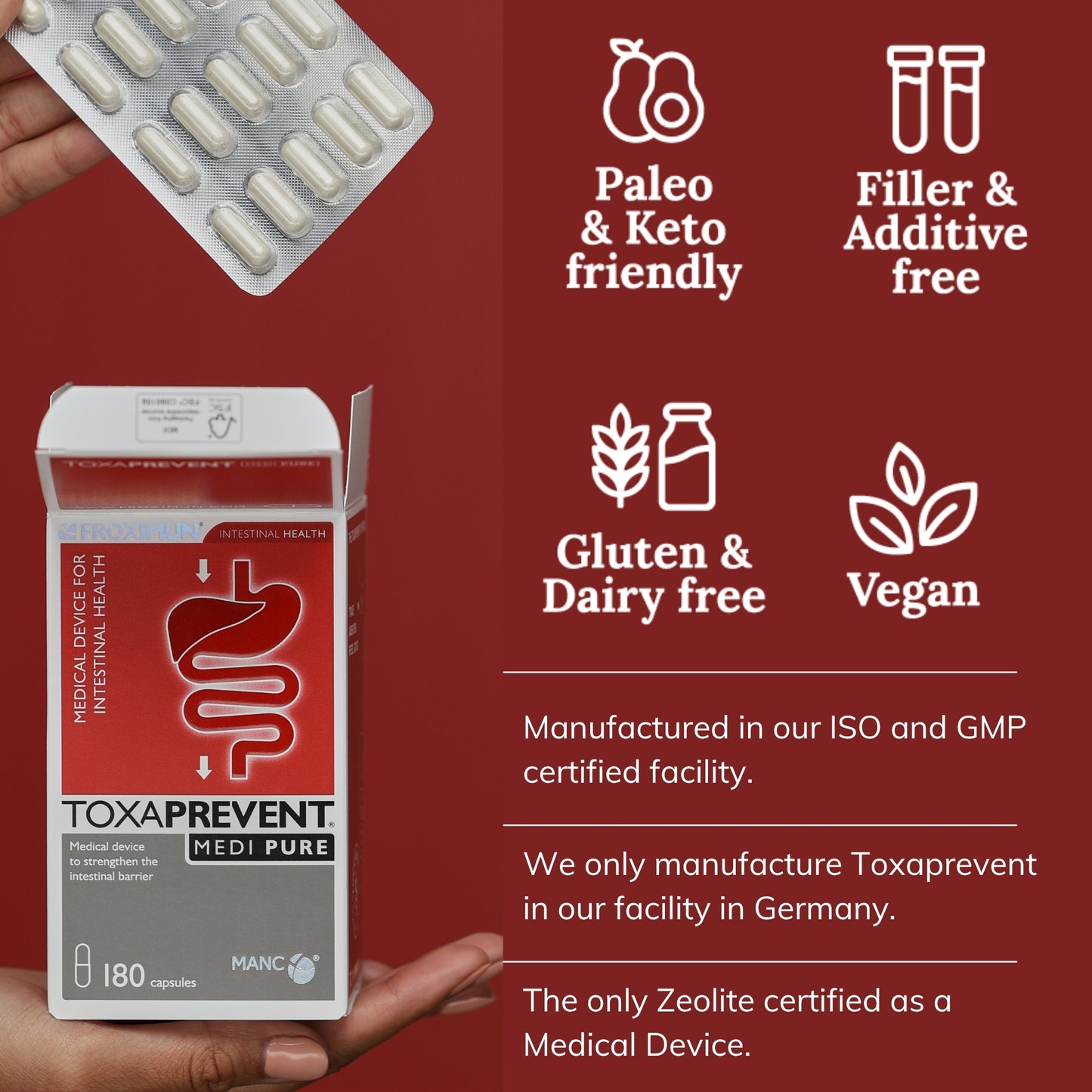 Toxaprevent Medi Pure Capsules (Lower GI: Intestines & Colon)