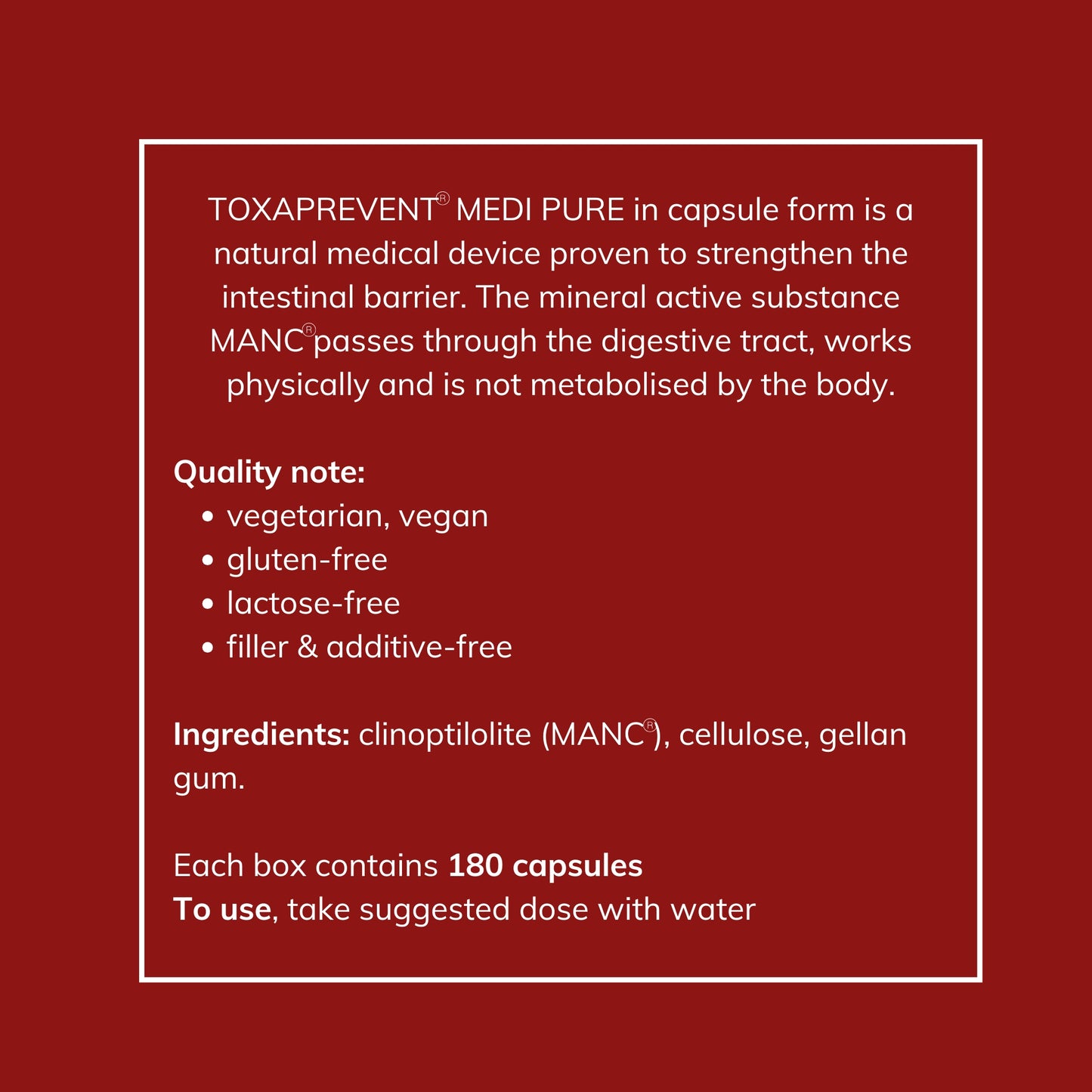 Toxaprevent Medi Pure Capsules (Lower GI: Intestines & Colon)